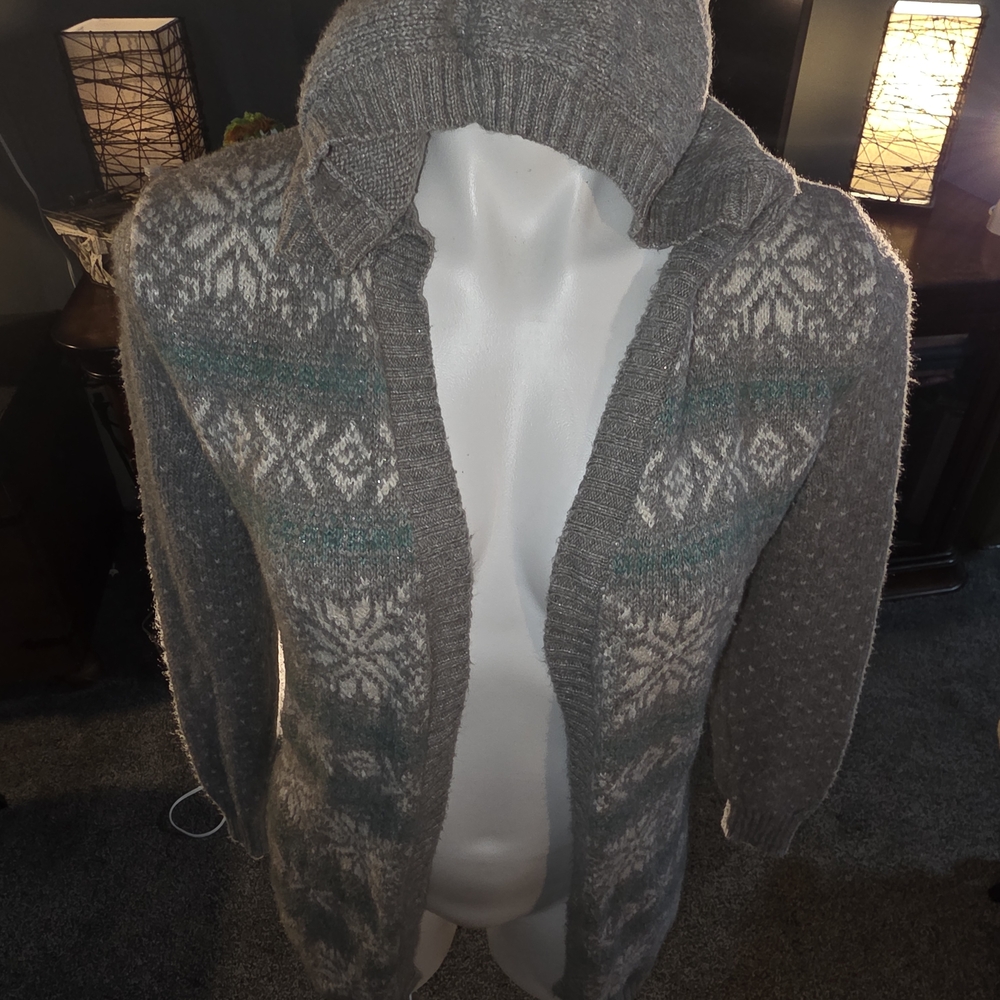 Maurices Gray Knit Cardigan